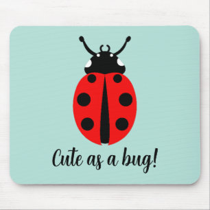 Ladybug Pattern Mouse Pad