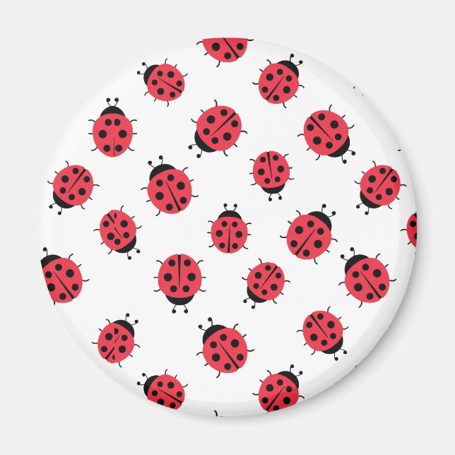Ladybug Pattern Print Magnet (Front)