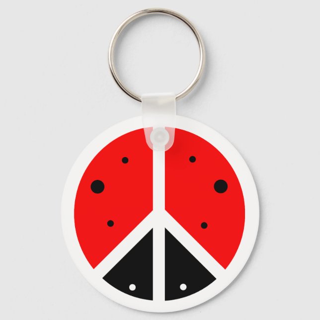 Ladybug Peace Keychain (Front)