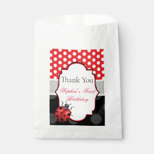 Ladybug Personalised Birthday Favour Bag
