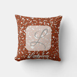Ladybug personalised monogram pillow