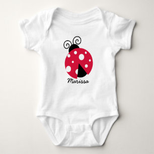 Ladybug Personalised Templates Baby Bodysuit