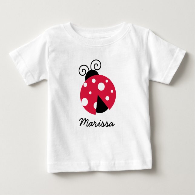 Ladybug Personalised Templates Baby T-Shirt (Front)