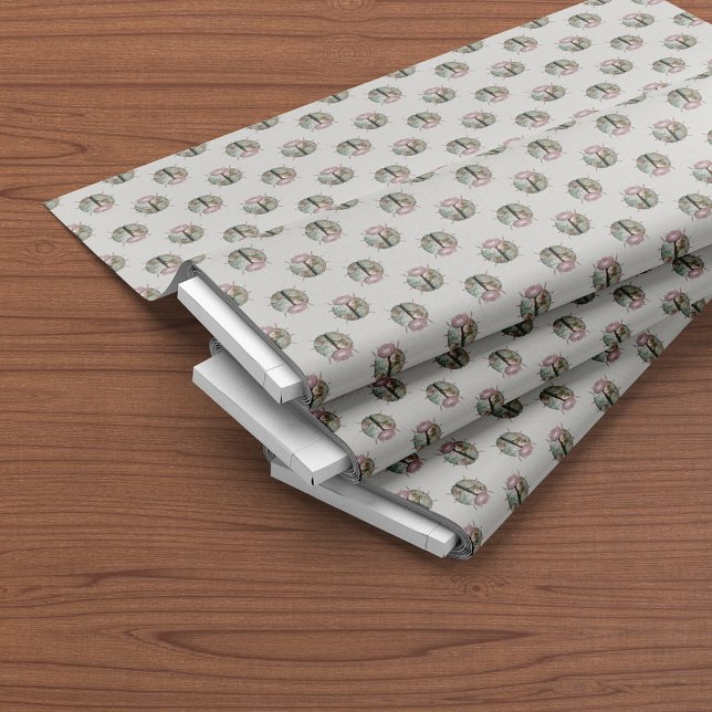 Ladybug Pink Green Country Chic Floral Pattern Fabric (Creator Uploaded)