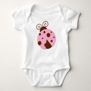 Ladybug, Pink Ladybug, Cute Ladybug, Ladybird Baby Bodysuit