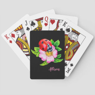Ladybug playing cards
