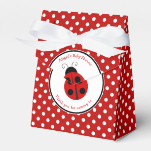 Ladybug Polka Dot Baby Shower Custom Favour Box