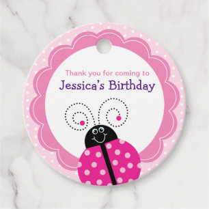 Ladybug Polka Dot Favour Tags