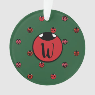 Ladybug Polka Dots Acrylic Ornament