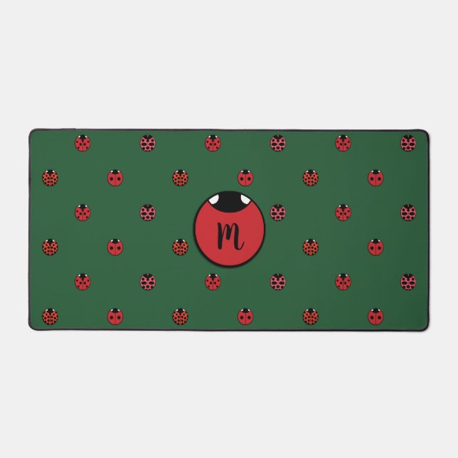 Ladybug Polka Dots Desk Mat (Front)