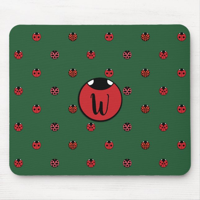 Ladybug Polka Dots Mouse Pad (Front)
