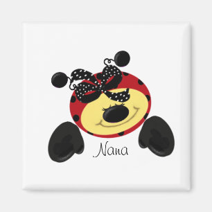 Ladybug Polka Nana Magnet
