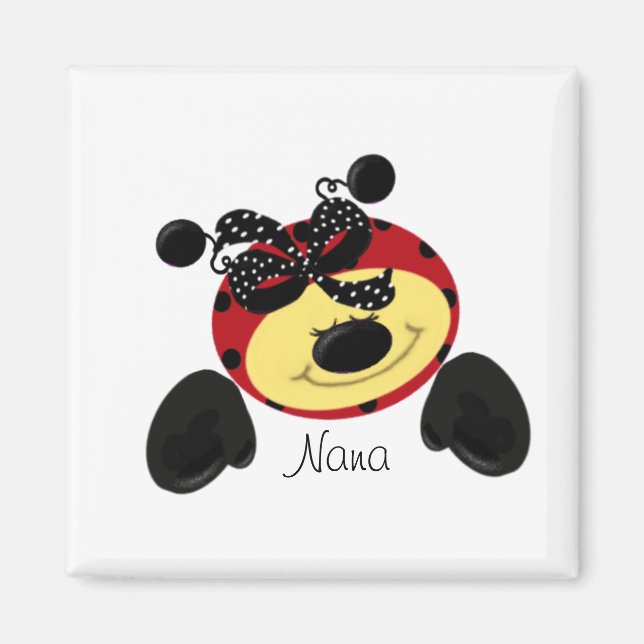 Ladybug Polka Nana Magnet (Front)