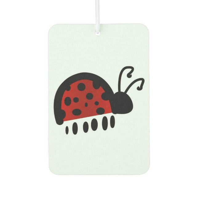Ladybug Postcard Car Air Freshener (Front)