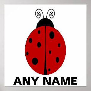LADYBUG Poster design customised with ANY NAME