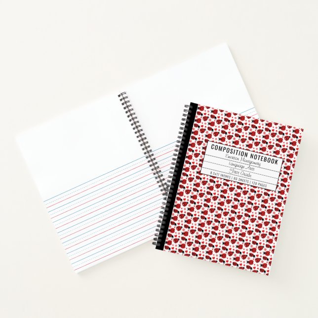 Ladybug Primary Composition Notebook Story Journal (Inside)