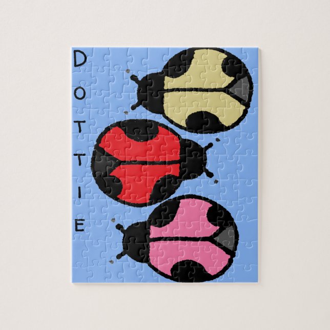 Ladybug Puzzle with Custom Text (Vertical)