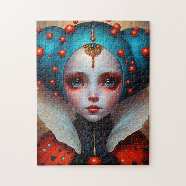 Ladybug Queen Cute Fantasy Art Jigsaw Puzzle (Vertical)