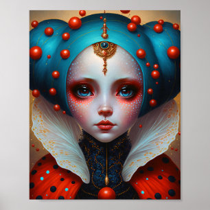 Ladybug Queen Cute Fantasy Art Poster