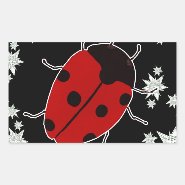 LADYBUG RECTANGULAR STICKER (Front)