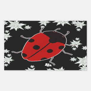 LADYBUG RECTANGULAR STICKER
