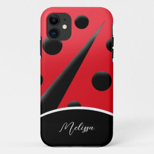 Ladybug Red and Black Modern Ladybugs iPhone 11 Case