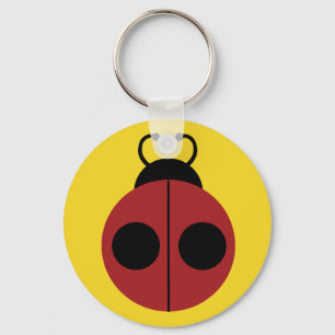 Ladybug Red and Yellow Cute Key Ring