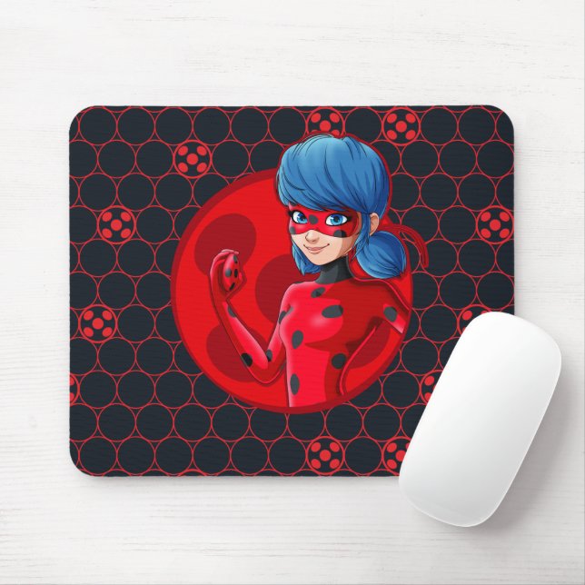 Ladybug Red Badge Mouse Pad (With Mouse)