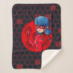 Ladybug Red Badge Sherpa Blanket