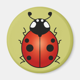 Ladybug Red Black Spots Ladybird Beetle Magnet