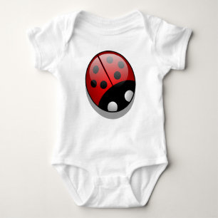 Ladybug, Red Ladybug, Cute Ladybug, Lady Beetle Baby Bodysuit