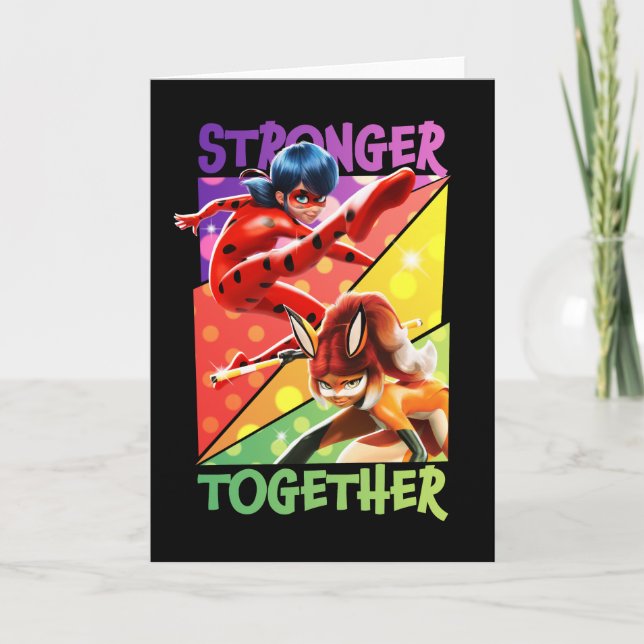 Ladybug & Rena Rouge | Stronger Together Card (Front)