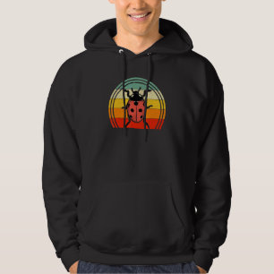 Ladybug Retro Vintage 60s 70s Sunset Bug Insect Hoodie