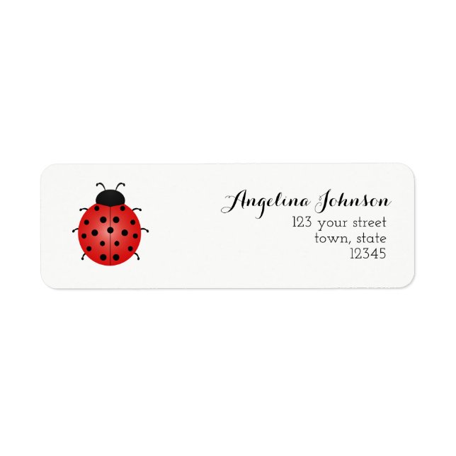 Ladybug Return Address Return Address Label (Front)