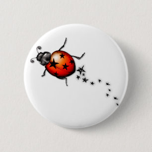 Ladybug Rockstar 6 Cm Round Badge