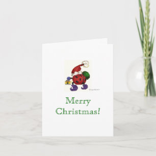 ladybug santa Christmas card