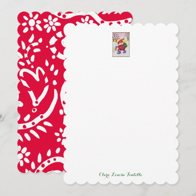 Ladybug Santa Personalised Notes (Front/Back)