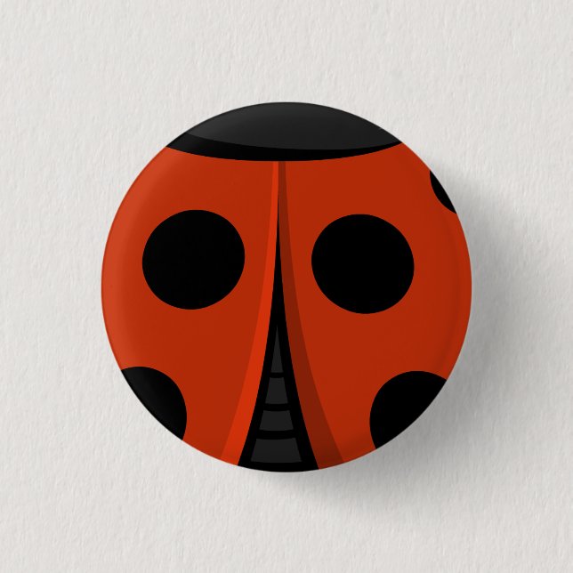 Ladybug Shell 3 Cm Round Badge (Front)