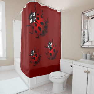 Ladybug Shower Curtain Ladybug Ladybird Bath Decor