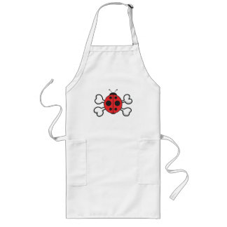 ladybug Skull and Crossbones Long Apron