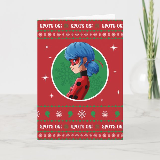 Ladybug Spots On! Holiday Graphic Card (Front)