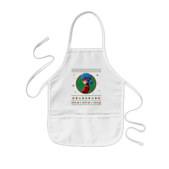 Ladybug Spots On! Holiday Graphic Kids Apron (Front)