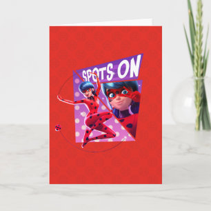 Ladybug   Spots On Purple Graphic Card