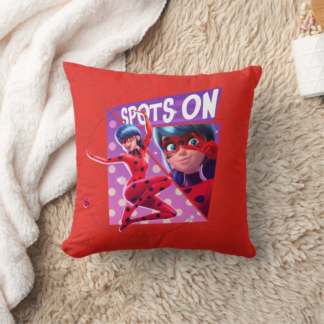 Ladybug | Spots On Purple Graphic Cushion (Blanket)