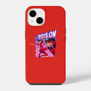 Ladybug Spots On Purple Graphic iPhone 14 Case