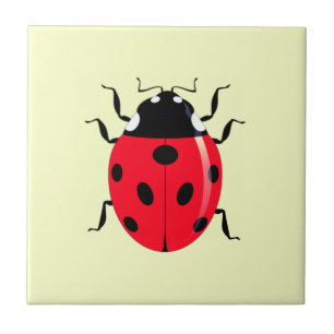Ladybug - Spring - Choose / add your colour Ceramic Tile