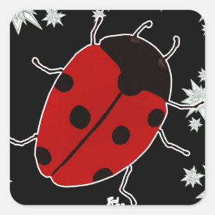 LADYBUG SQUARE STICKER