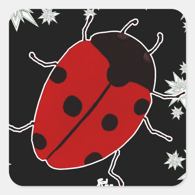 LADYBUG SQUARE STICKER (Front)