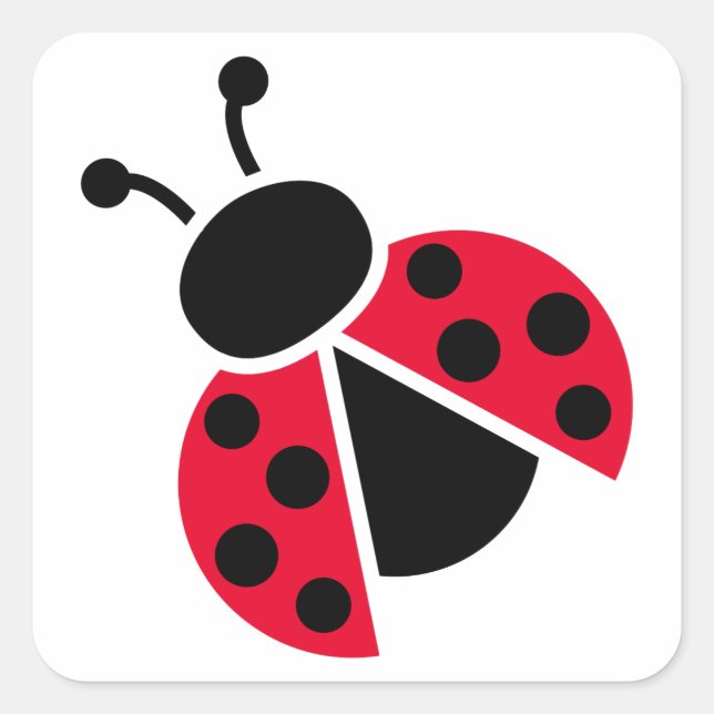 Ladybug Square Sticker (Front)