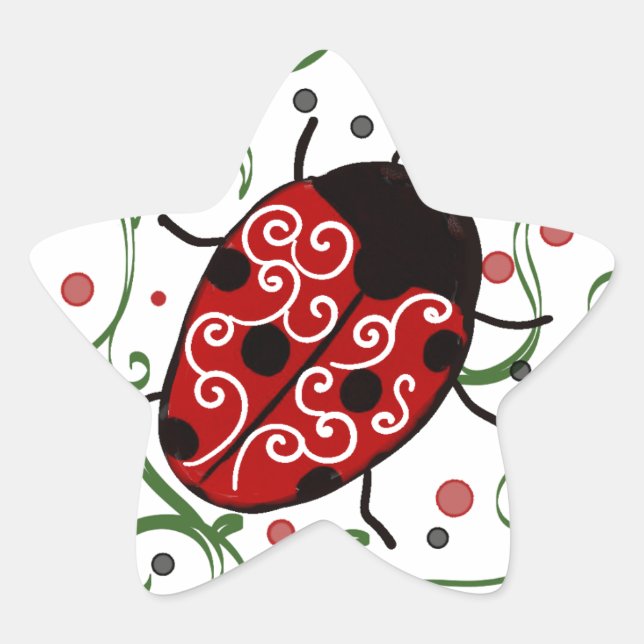 Ladybug Star Sticker (Front)